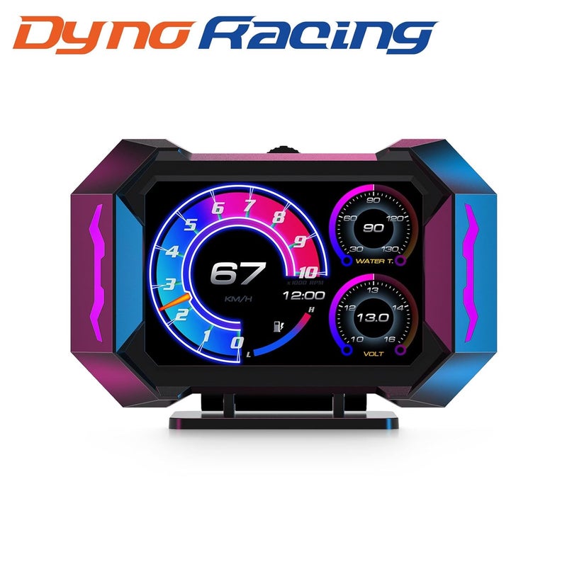 Dyno Racing شاشة عرض رأسية متعددة الوظائف OBD2 لقياس السيارة رقمية - Image 2